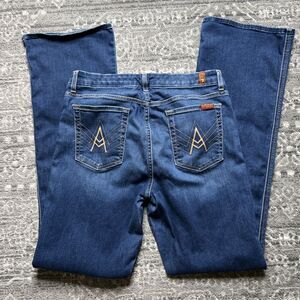 7 For All Mankind "A" Pocket Mid Rise Bootcut Women’s Jeans Size 31 x 35